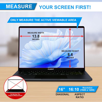 [2 Pack] 27 Inch Computer Privacy Screen , 16:9 Aspect Ratio Monitor Privacy Filter with Anti-Glare, Anti-Blue Light & Anti-Spy Protection, Removable Anti-Scratch Screen Protector for 27-Inch Widescreen Monitors