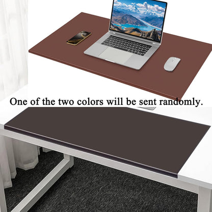 AKOZLIN 35.4"x 18.9" Soft PU Leather Surface Office Desk Mouse Mat Anti-Push Pad with Full Grip Fixation Lip Table Blotter Edge-Locked Protector