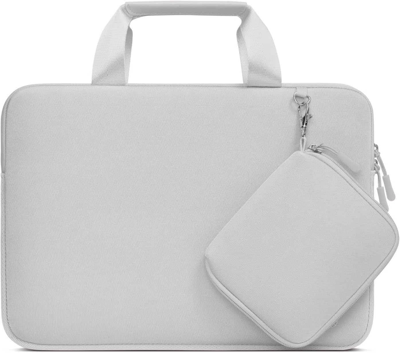 MOSISO Laptop Case 13.3 inch, 13-13.3 inch Laptop Sleeve Bag Compatible with MacBook Air/Pro 13 / Pro 14, HP Dell ASUS, Neoprene Carrying Computer Bag with Handle&Detachable Small Case, Pink