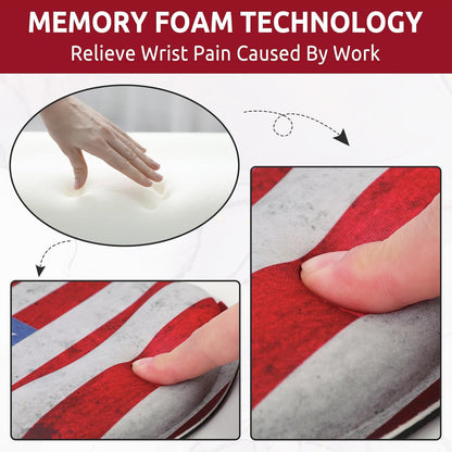KONVINIT Ergonomic Mouse Pad with Wrist Rest, Small Mousepad with Non-Slip Rubber Base and Smooth Surface, Beach Mouse Pads for Desk, Office Desk Accessories