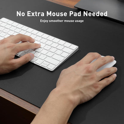 Aothia Leather Desk Pad Protector, Mouse Pad, Office Desk Mat, Non-Slip PU Leather Desk Blotter, Laptop Desk Pad, Waterproof Desk Writing Pad for Office and Home (Brown,23.6" x 13.7") - Colors B