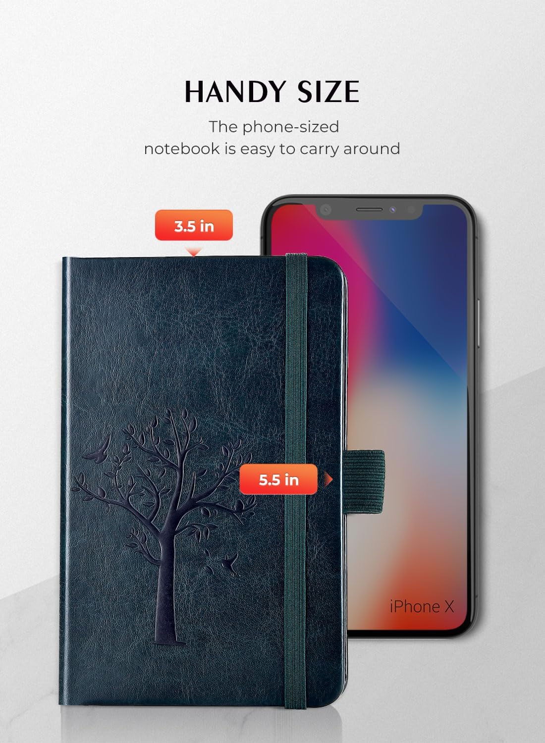 AISBUGUR Pocket Notebook, Small Notebook, 2-Pack Total 320 Pages,3.7" x 5.7" Pocket Notebook (2 Pack, Black1)