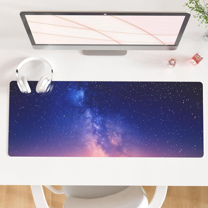 QIYI Large Mouse Pad, Cute Pink Desk Mat for Desktop, Women Girls PU Leather Desk Pad Waterproof Gaming Mousepad, Rose Gold Marble Computer Protector Writing Pad for School Office Home 31.5" x 15.7"