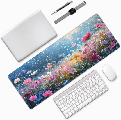 Japanese Mouse Pad, Large Japanese Desk Mat, XL Anime Gaming Keyboard Mat, Non-Slip Rubber Base, Big Extended Desk Protector for Home Office, 31.5”x11.8”