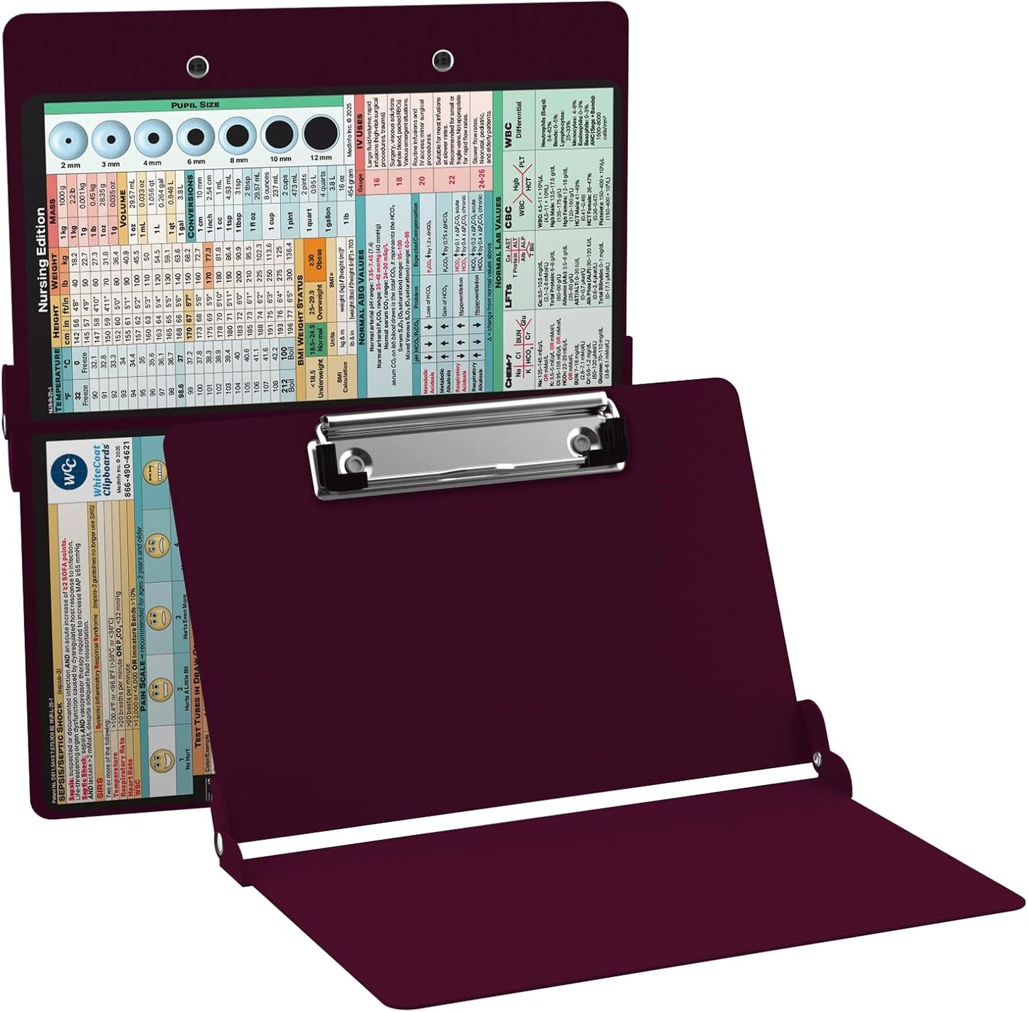 Foldable Clipboard by WhiteCoat Clipboard- Lilac - Nursing Edition Aluminum