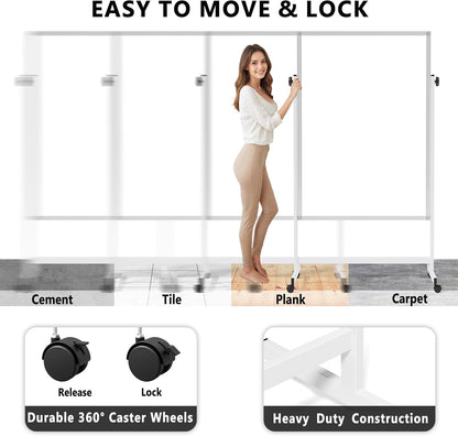 Large Whiteboard Easel with Stand, 36" x 24" Portable Standing Magnetic Dry Erase White Board, 3' x 2' Tripod Height Adjustable Flip Chart Easel for Home Office Classroom School, Silver