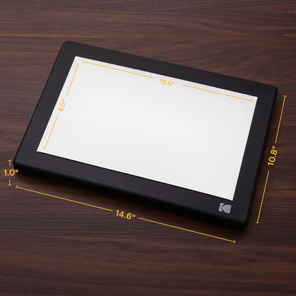 KODAK LED Light Box - 8" x 6", USB/AAA Battery Powered - Slide Viewer & Film Scanning - Flicker-Free Light Pad & Tracing Pad for Drawing - Glare-Free LED Illumination for Product Photography