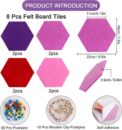 Vuzvuv Black 28"x16" Large Cork Board with 50 Push Pins & Sticky Notes, Self-Adhesive Bulletin Board for Wall, Felt Pin Vision Board for Paste Notes,Schedules Offices Home