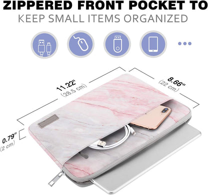 MoKo 9-11 Inch Tablet Sleeve Bag Carrying Case Fits iPad Pro 11 M5/Air M3, iPad A16 2025, i-Pad 10th 10.9, i-Pad 9/8/7th Gen 10.2, iPadAir 5/4th 10.9, Tab S8 11"/Tab A 10.1,Cloudy Pink