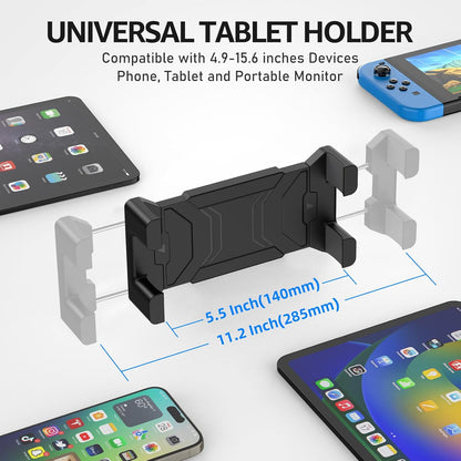 Urmust Tablet Stand for Desk, Adjustable iPad Holder for Bed, 360° Rotation, Sturdy Aluminum Tablet Arm Mount for 4.7"-15.6" iPad Pro/Air/Mini, iPhone, Galaxy Tab, for Kitchen, Work, Video Call