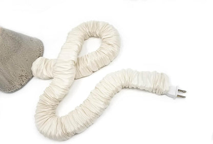 Cream COVEREase Lamp Cord Cover 9 ft Faux Silk Fabric Cover - Cable Sleeve, Wire Cover, Cord Hider for Cable Management for Electrical Lighting Fixtures. (1 PK)