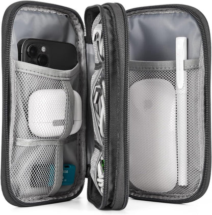 CAOODKDK Electronics Accessories Organizer Pouch Bag, Travel Universal Organizer for Cable, Charger, Phone, SD Card, Business Travel Gadget Bag