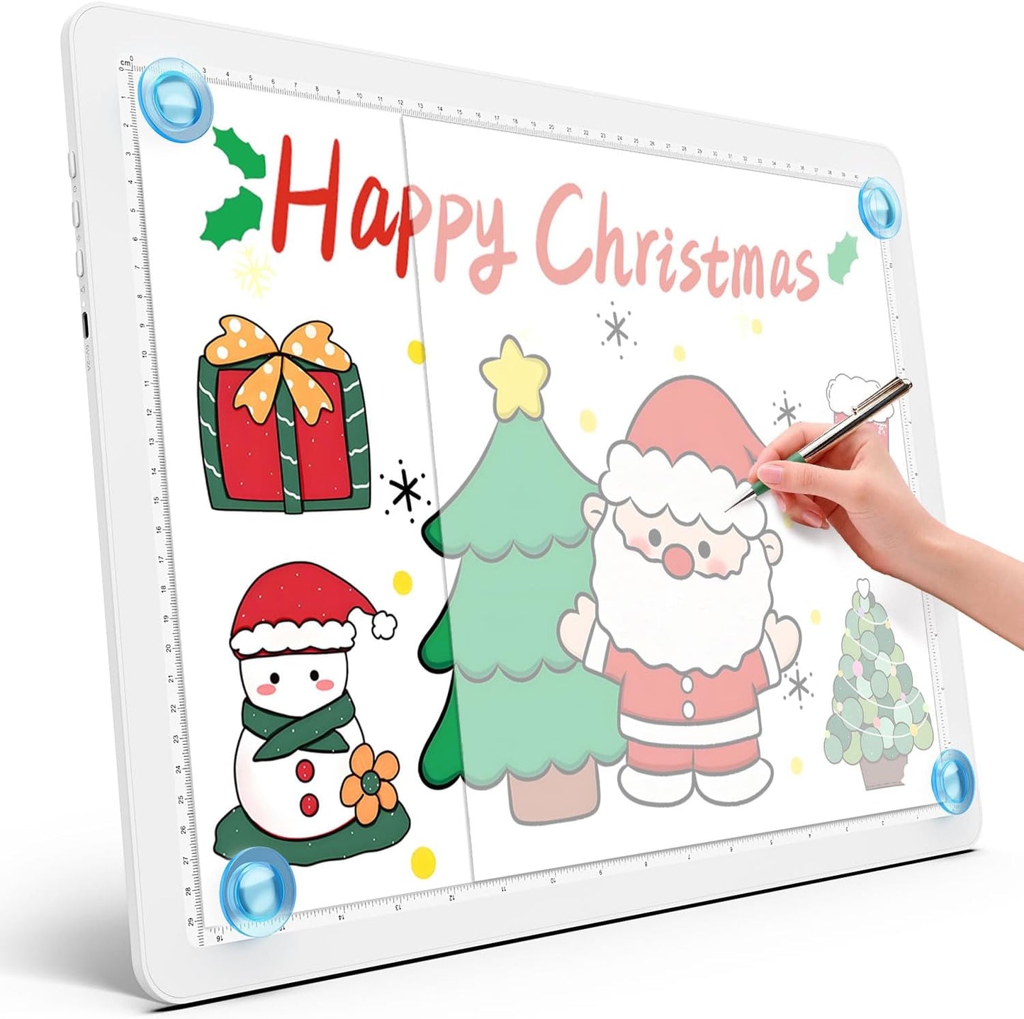 Heanolier Rechargeable A3 Tracing Light Box Drawing Pad,5600 Lux Bright Magnetic light pad, Dimmable Lightbox,3 color modes,light board for Diamond painting,light table for Sketching,Tattoo,X-ray View