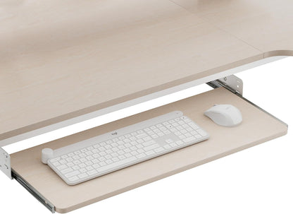 EUREKA ERGONOMIC Height Adjustable Mouse & Keyboard Tray Under Desk, 28x10'' Large Slide Out Swivel Tilt Computer Keyboard Drawer with Pad for Gaming Home Office, Dual Mount