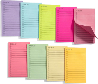 Mr. Pen- to Do List Sticky Notes, 3” x 5”, 9 Pads, 360 Sheets, Lined Checklist Sticky Pads with Smooth Writing, Easy Peel-Off, Thick Paper for Planning, Office, School & Daily Tasks