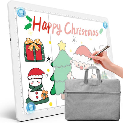 Heanolier Rechargeable A3 Tracing Light Box Drawing Pad,5600 Lux Bright Magnetic light pad, Dimmable Lightbox,3 color modes,light board for Diamond painting,light table for Sketching,Tattoo,X-ray View