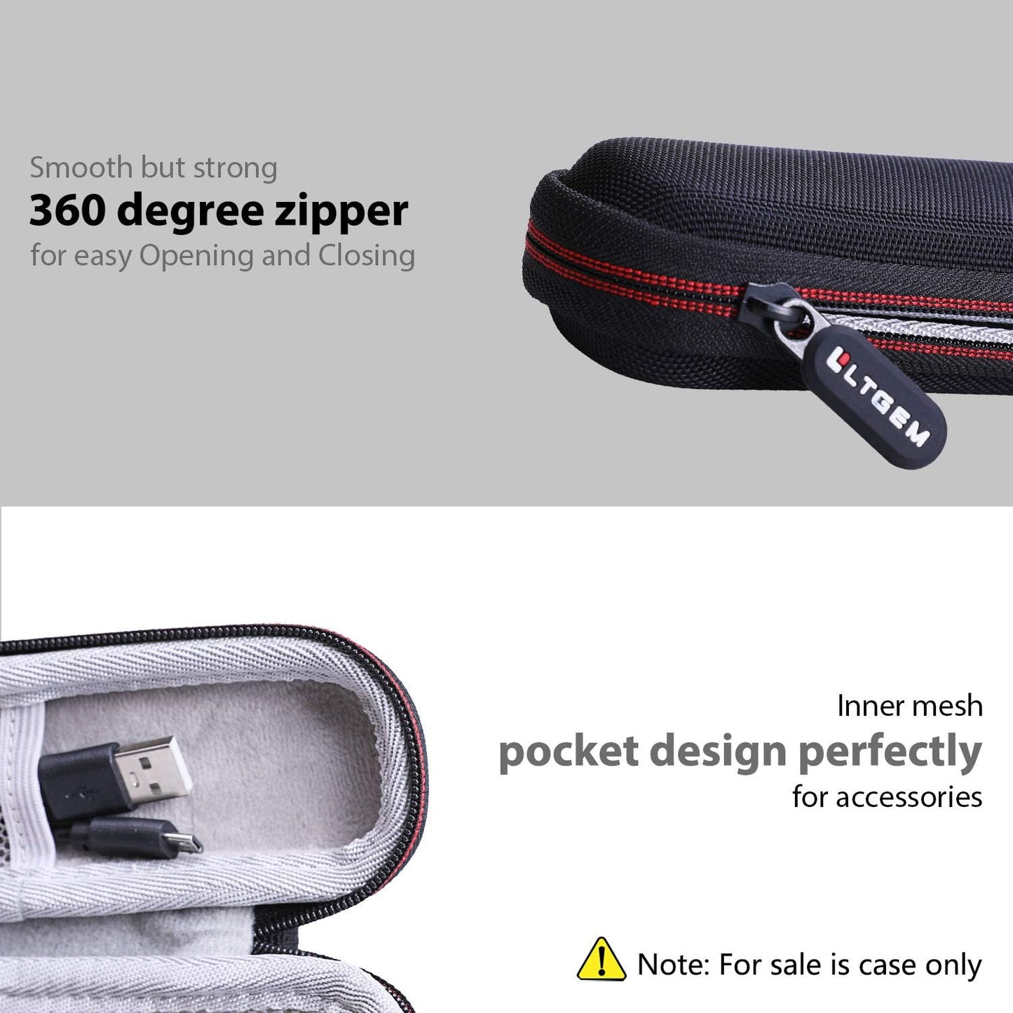 LTGEM Holder Case Compatible with Apple Pencil Pro, Apple Pencil (USB-C / 1st / 2nd Generation), Hard Protective Storage Carrying Cover for Apple Pencil Case