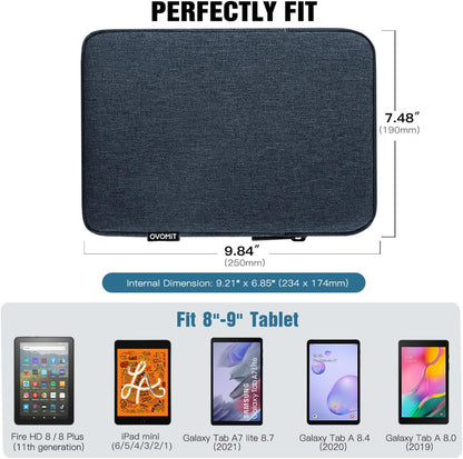 TiMOVO 9-11" Tablet Sleeve Bag for iPad 11-inch A16 2025, iPad 10.9"/10.2"| Air 11 Inch/5th/4th Gen. 10.9", Galaxy Tab A9+/A11Plus 11", Protective Bag Fit Smart Keyboard, Dusty Blue
