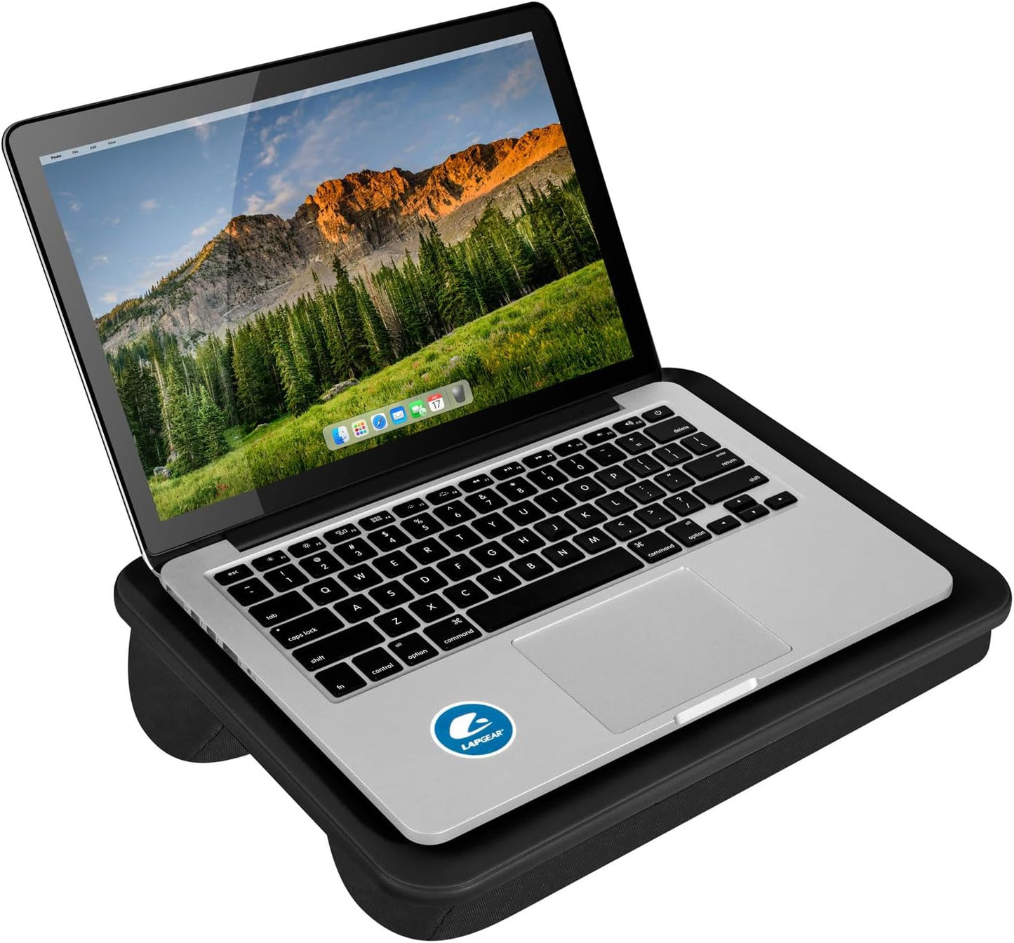 LAPGEAR Compact Lap Desk – Fits Up to 14″ Laptops – Charcoal – Style No. 43105