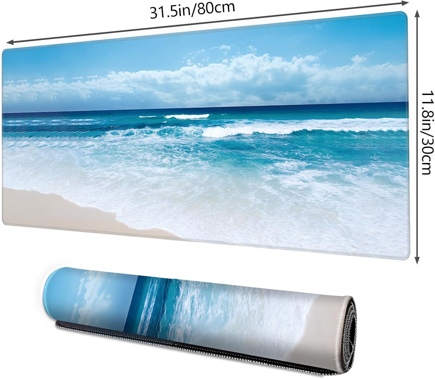 Galdas Mouse Pad For Gaming,Forest Background Pattern XXL XL Large Mouse Mat Long Extended MousePad Desk Mat Non-Slip Rubber Mice Pads Stitched Edges Thin (31.5 x 11.8 x 0.12 Inches) Tree