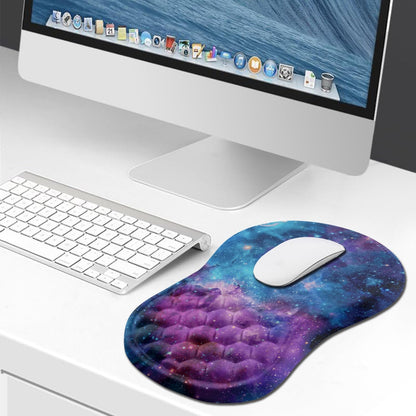 Hokafenle Ergonomic Mouse Pad Wrist Support, Wrist Rest Mousepad for Carpal Tunnel Pain Relief with Integrated Memory Foam Slope Massage Bulge (11.8x7.9 inch,Topographic Contour)