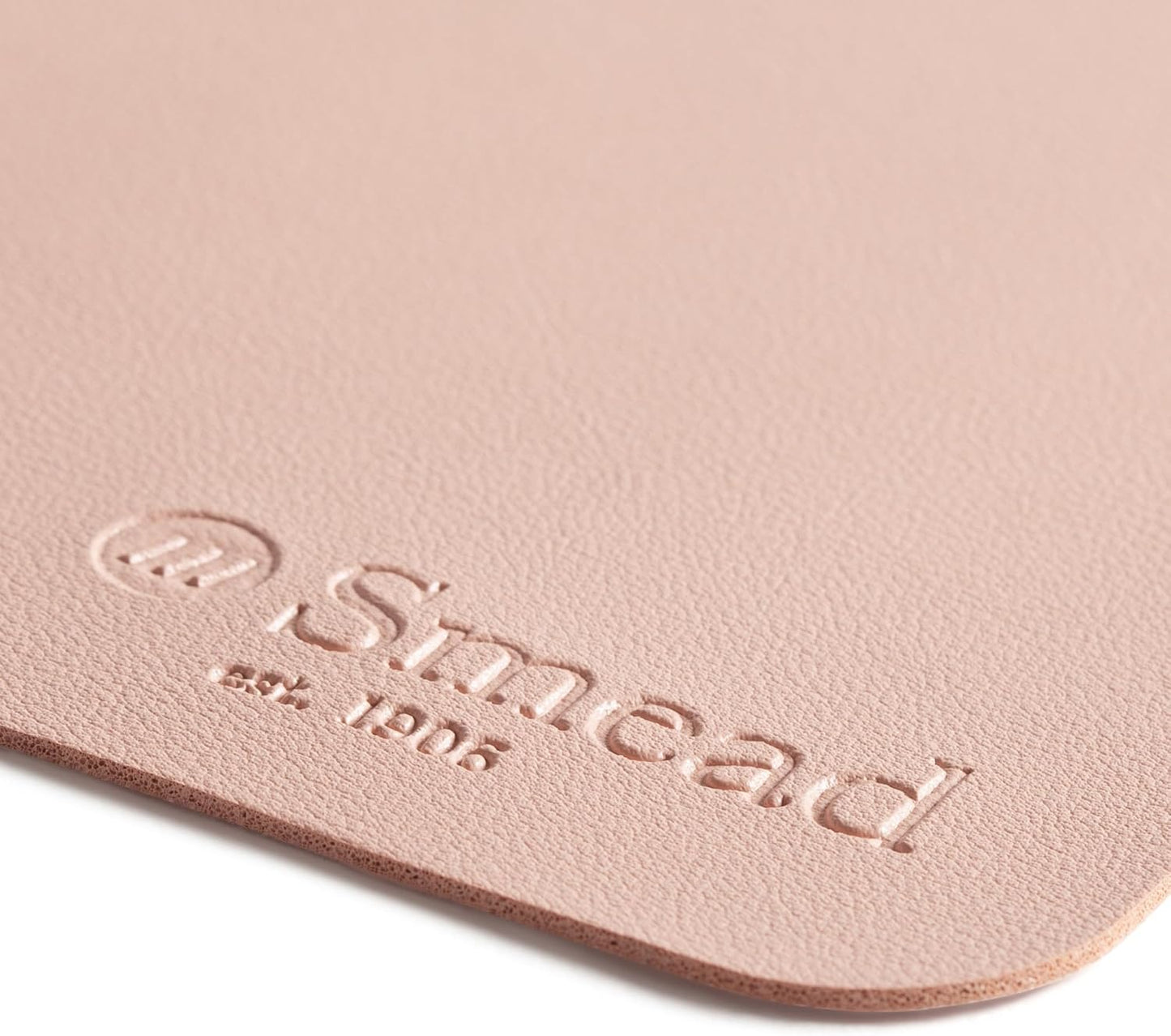 Smead Desk Pad, Vegan Leather Desk Mat with Non-Slip Faux Suede Backing, Perfect Desk Organizer for Office Decor, 31.5” x 15.7” Medium, Sandstone (64831)