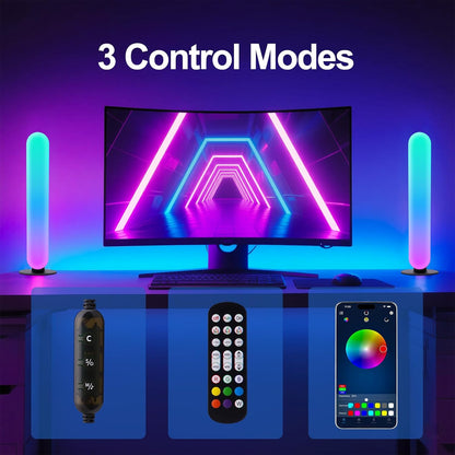 RGB Light Bar,Smart LED Light Bar for Room,16 Million Colors,Three Control Modes,Dynamic Music Sync Mode,213 Preset Modes,USB Interface