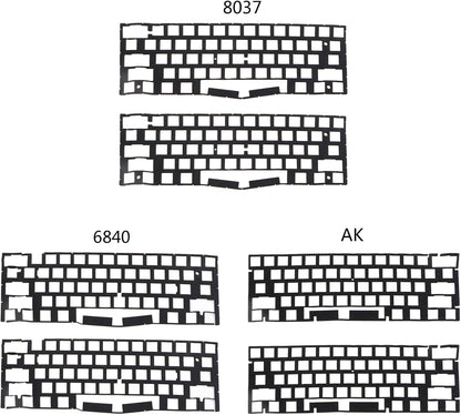 Switch Sound Dampeners Sheet Soft Landing Pads Foam Sponge Machenical Keyboard Pads (61 Layout 2Pieces) Pads