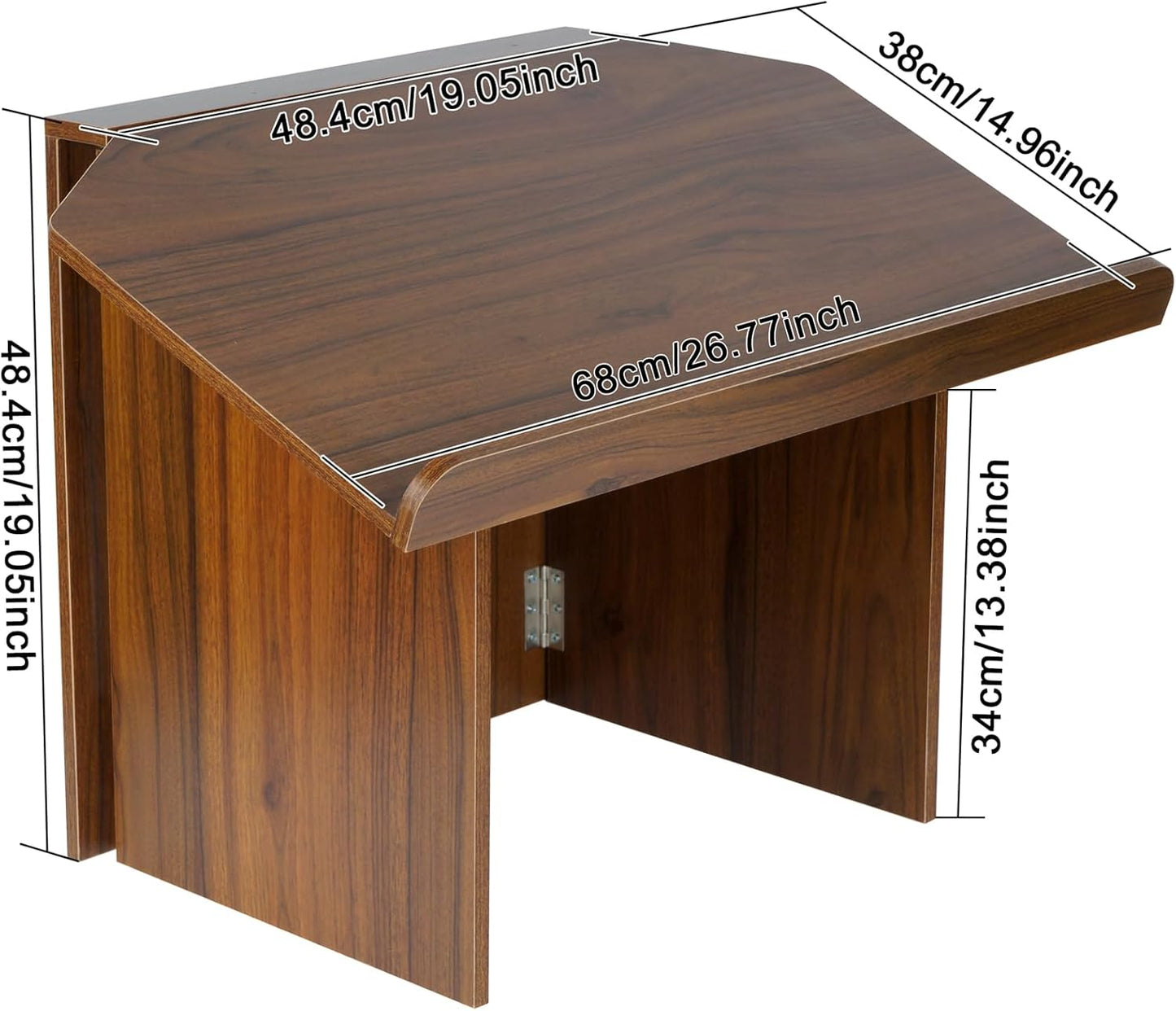 Nisorpa Foldable Table top Lectern, Podium Stand with Bookstop Portable Folding Tabletop Desk Teacher Speaker Lecture Classroom Presentation Stand, Laptop Computer Book Holder