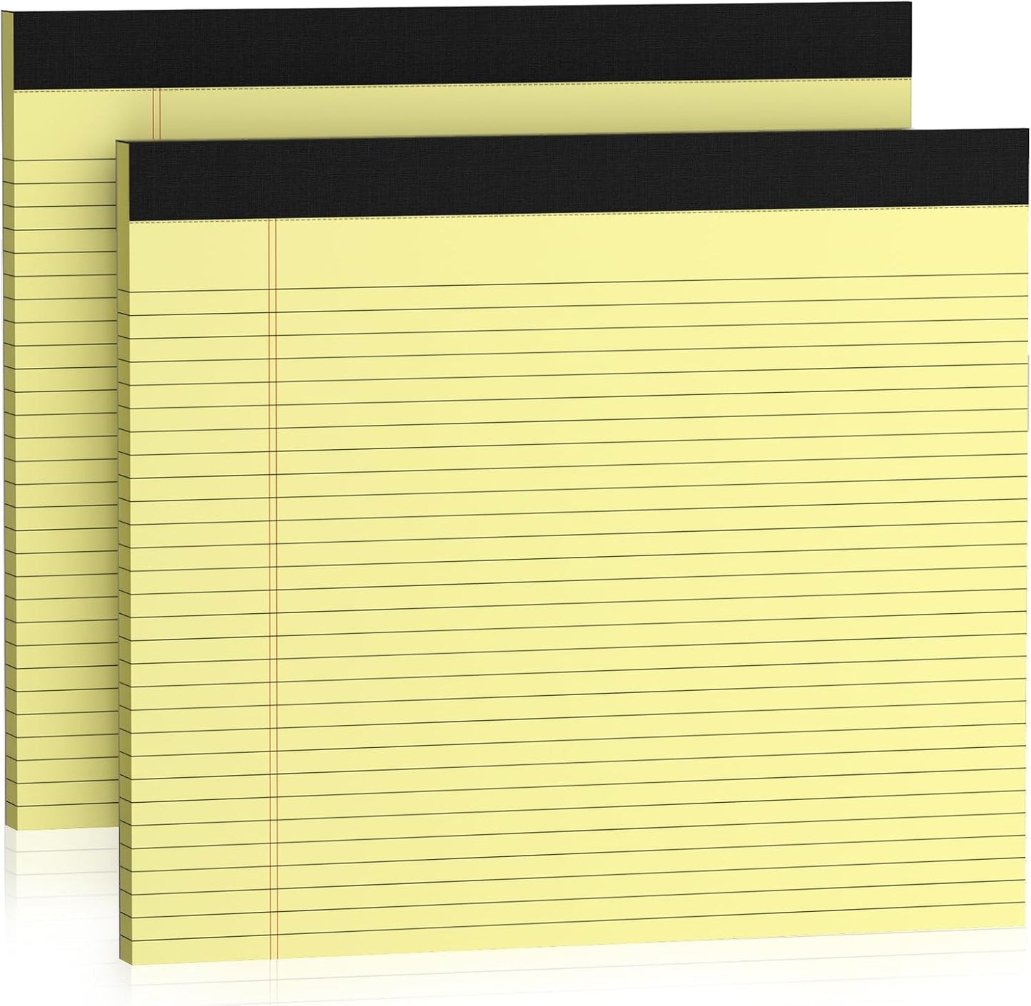 2 Pcs Note Pads 11" x 9.5" Legal Pads College Ruled Notepad Micro Perforated Writing Pads White Lined Paper 80GSM College Ruled Paper Pad of Paper 30 Sheets Notebook for School, To-Do Lists, Office