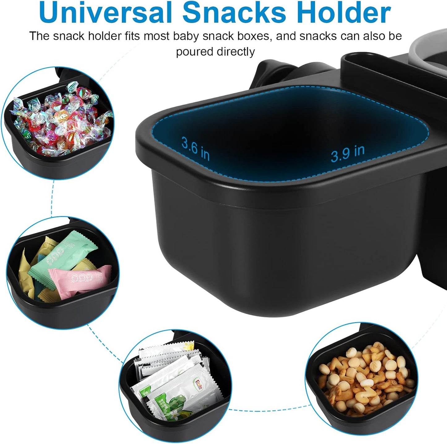 Accmor Stroller Cup Holder, Universal Cup Holder for Uppababy Nuna Doona Strollers, Bottle Drinks Holder for Wheelchair, Walker, Bike, Scooter