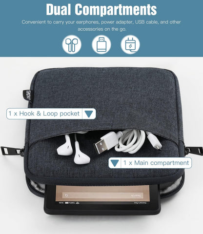 TiMOVO 9-11" Tablet Sleeve Bag for iPad 11-inch A16 2025, iPad 10.9"/10.2"| Air 11 Inch/5th/4th Gen. 10.9", Galaxy Tab A9+/A11Plus 11", Protective Bag Fit Smart Keyboard, Dusty Blue