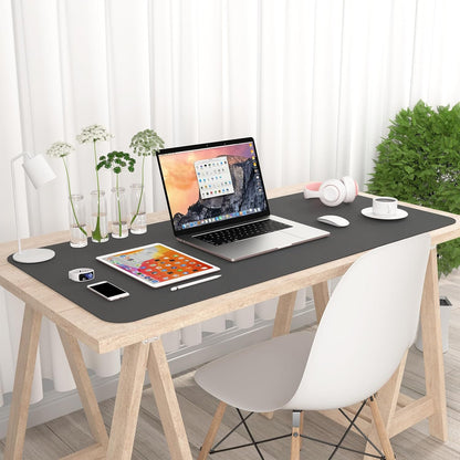 Hsurbtra Desk Pad, 23.6" x 13.8" PU Leather Desk Mat, M Extended Mouse Pad, Waterproof Desktop Blotter Protector, Non-Slip Ultra Thin Small Laptop Keyboard Writing Mat for Office Home, Pink