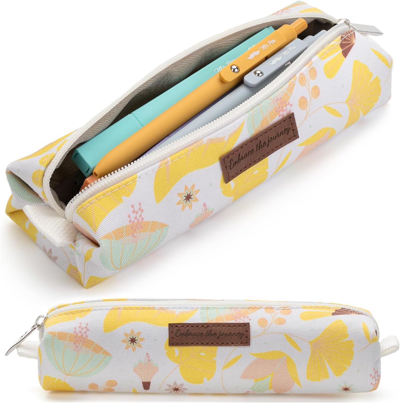 Mr. Pen- Cute Pencil Case Pouch, Multipurpose Canvas Bible Pencil Pouch, Smooth Zipper, Premium Material, Neat Stitches, Ideal for Stationery, Cosmetics, Electronics, School, Office, Travel
