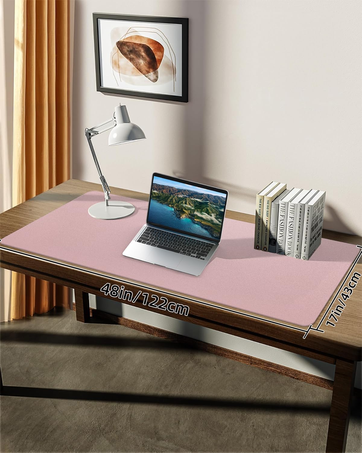 Leather Desk Pad Protector, Office Desk Mat, Large Mouse Pad, Non-Slip PU Leather Desk Blotter, Laptop Desk Pad Desk Accessories for Office and Home (Black, 40" x 17")