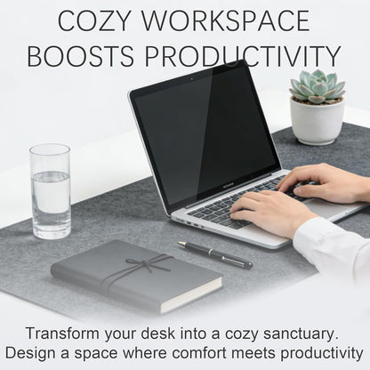 Felt Desk Mat,Large Mouse Pad Desk Mat for Office & Home,Non-Slip Desk Blotter,Felt Desktop Mat for Laptop,Computer,Writing 27.6"x13.8" Dark Gray