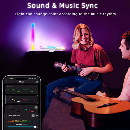 Smart LED Light Bar, TV Backlight Ambient Lighting, Compatible with Alexa, RGB Light Bar for Room with 16 Million Colors, Music Sync Gaming Lights APP Control, Desk Lamp LED Lights for TV, PC, Party