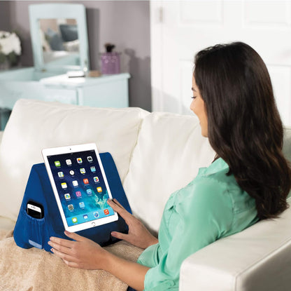 Ontel Pillow Pad Fold Away Multi-Angle Soft Tablet Stand, Gray
