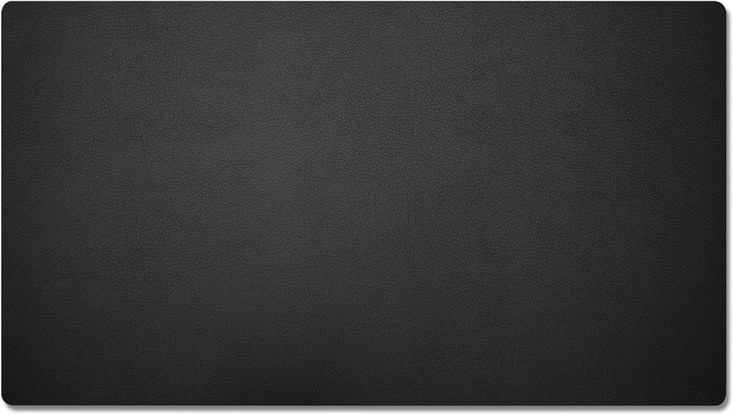 Nekmit Leather Desk Blotter Pad 17 x 12 Inches, Flat, Non-Slip, Waterproof, Black