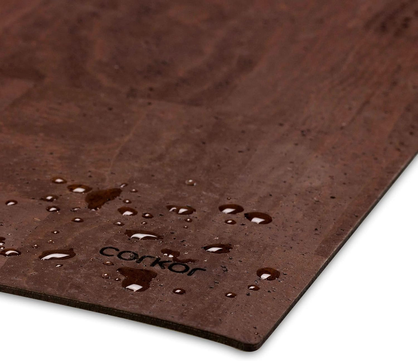 Corkor Cork Desk Pad – Table Mat - Vegan Leather – Cruelty Free – Eco Friendly - Light Brown