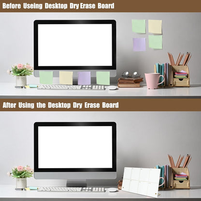 Weekly Planner Dry Erase Board for Desk,Acrylic Desktop Weekly Planner Whiteboard with Stand,12"X6"-Small, Dry Erase Weekly to Do List White Board for Home Office School-ZMZL-W-1530