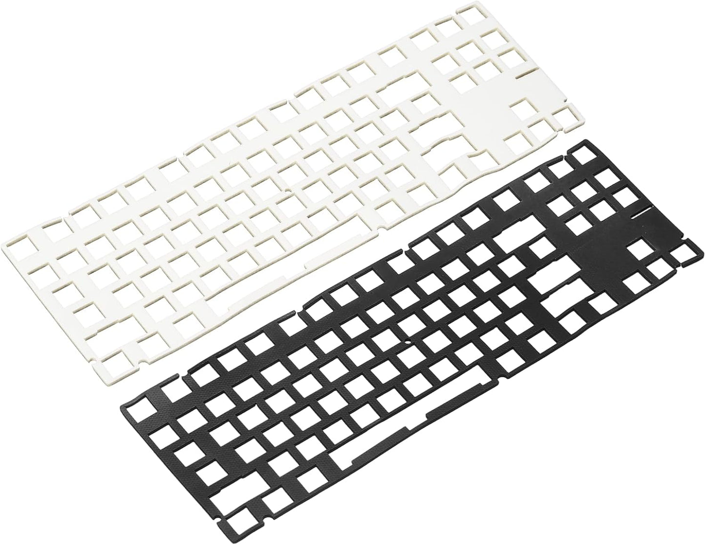 PATIKIL 5 x 17 Inch Keyboard Foam, 2Pcs 104/108 Layout Keyboard Sound Dampening Foam Pad Gasket Switches Dampener for Mechanical Key Boards, Black/White