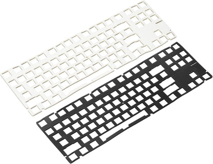 PATIKIL 5 x 17 Inch Keyboard Foam, 2Pcs 104/108 Layout Keyboard Sound Dampening Foam Pad Gasket Switches Dampener for Mechanical Key Boards, Black/White