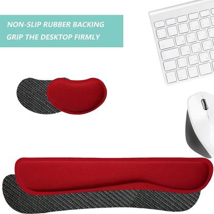 Keyboard Wrist Rest Mouse Wrist Support Set, Memory Foam Wrist Rest Pad for Computer Laptop Keyboard Mouse, Ergonomic Wrist Cushion Support for Typing Pain Relief, Gaming Home Office, Flowers Grass