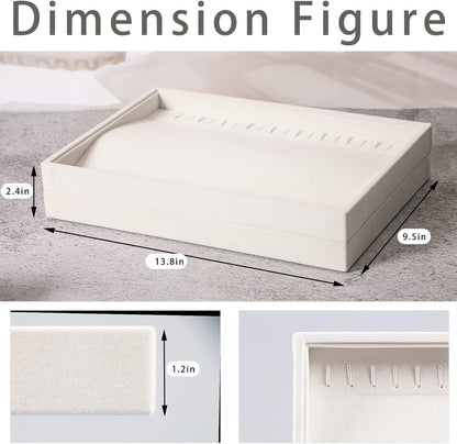 Coward Sunglass Organizer, Beige Velvet Glasses Trays - Eyeglasses Watches Jewelry Display - Men Women (8 Grids)