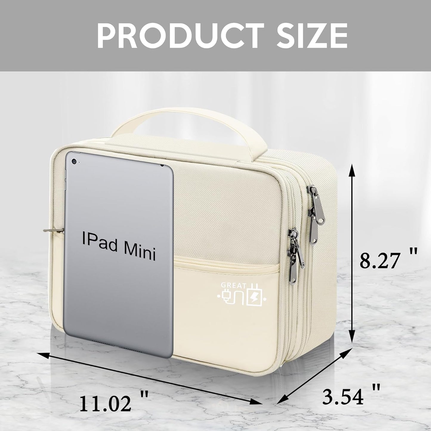 CILLA Electronics Organizer Travel, Travel Cord Organizer Case, Compact Electronics Accessories Bag for Cable, Cord, Charger, Phone