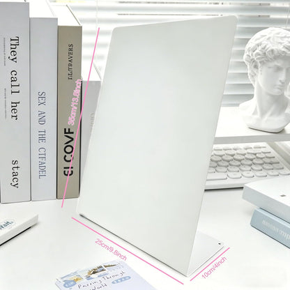 2 Pack Magnetic Bulletin Board with Stand, Magnetic Board, Magnet Board, Metal Tabletops Memo Photos/Souvenir Display Board Magnet Desk Display Stand for Home School Office Kitchen Decoration