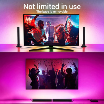 velted RGB Light Bar, Music Sync RGB IC LED Lights Bars, USB Powered Ambient Lighting, Remote Control Color Changing Gaming TV Backlight, 8 Dynamic Modes for PC Room Monitor Desk