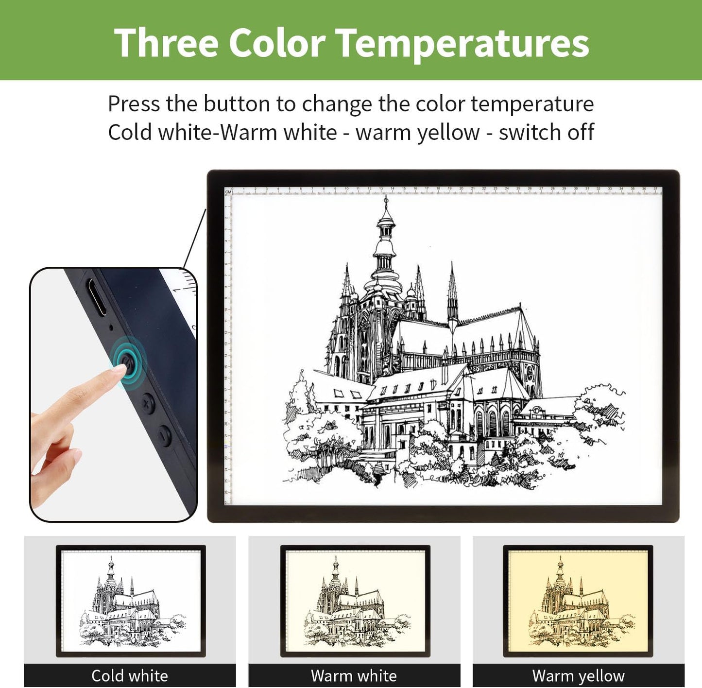 Rechargeable A4 Light Pad with Carry Bag & Stand,Ultra Thin Light Table with Clip,6 Levels of Brightness Light Box for tracing,Diamond Painting.led Light Board for Artists,Drawing,Sketching,Animation