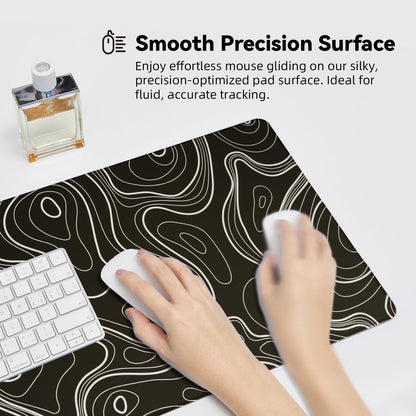 Reniteco Waterproof Large Gaming Mouse Pad with Durable Stitched Edges, Non-Slip Rubber Base, Grainy Jacquard Mouse Mat Desk Pad for Home Office Gaming, 31.5''x11.8''x0.12'', Matte Beige